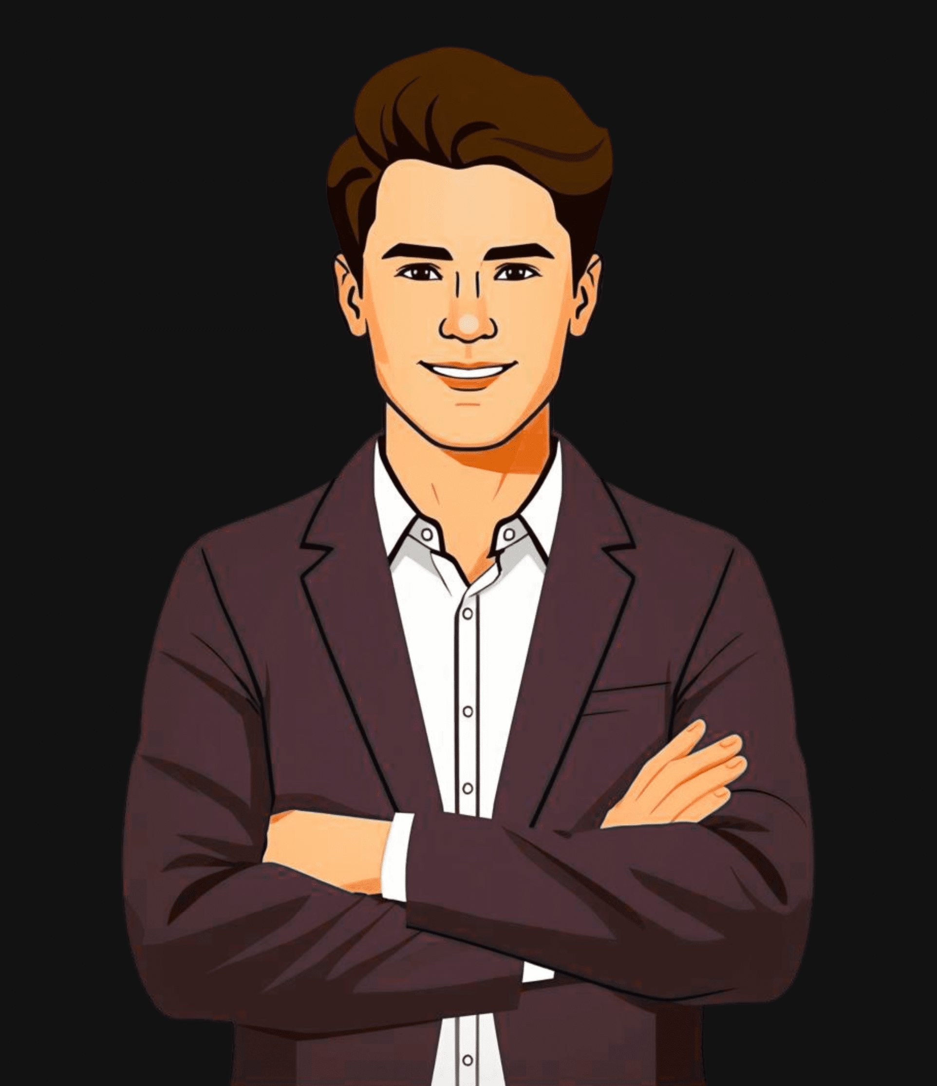 Vector-style portrait of Paras Chaturvedi, founder of ManiCrafted, illustrated in a clean minimal style with soft earthy tones, representing a modern Indian entrepreneur with a friendly, confident appearance on a neutral background.